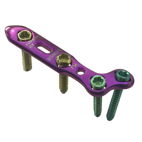 Placca di compressione per falange del piede - HJ-Mini VA-LOC 05 - Health-Joy Medical - bloccata / in titanio
