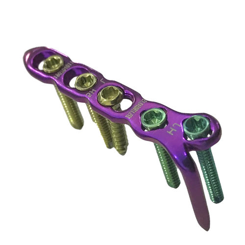 Placca di compressione per falange del piede - HJ-Mini VA-LCP 06 - Health-Joy Medical - bloccata / in titanio
