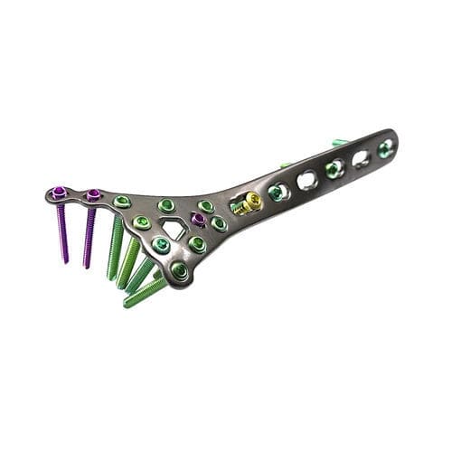 Placca di compressione per tibia - HJ-Small VA-LCP 08 - Health-Joy Medical - distale / bloccata / non bloccata