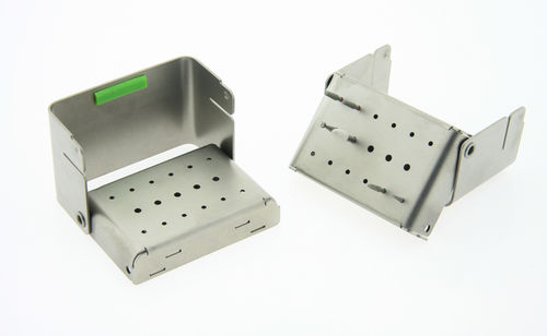 Rack per frese dentali - 19136 series - NICHROMINOX - da banco / in acciaio inossidabile / con coperchio