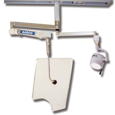 Pannello schermante di radioprotezione raggi X - Hercules® - AADCO Medical - a soffitto / con lampada scialiticha