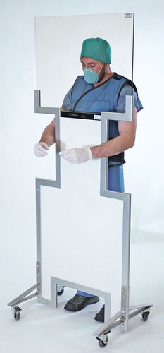 Pannello schermante di radioprotezione raggi X - RayShield® - AADCO Medical - mobile / con finestra / con apertura per guanti