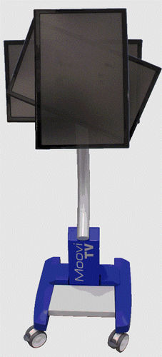 Carrello medico - MOOVI TV  - LM Realisations - per dispositivi medici / per trattamenti / par paziente umano