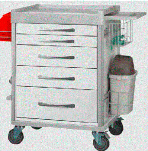 Carrello di emergenza - LM Realisations - medico / ospedaliero / per defibrillatore