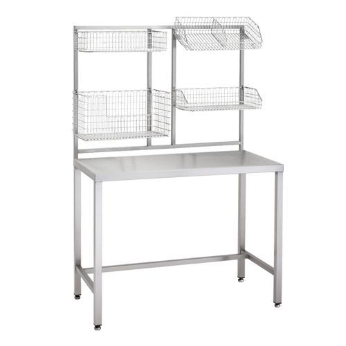 Tavolo da lavoro - PTSS Series - TEKNOMEK - da laboratorio / rettangolare / in acciaio inossidabile