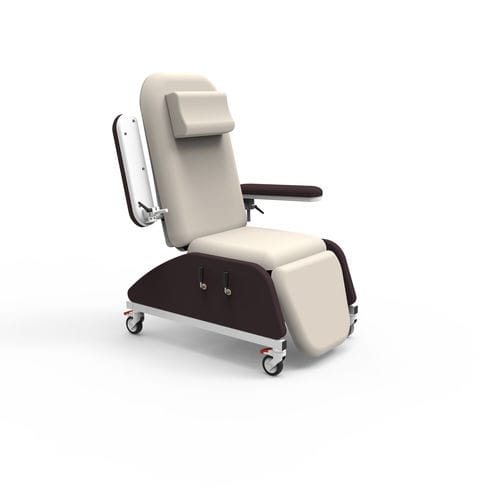 Poltrona per prelievo di sangue manuale - PY-YS - Nanning Passion Medical Equipment - a 3 sezioni / con rotelle
