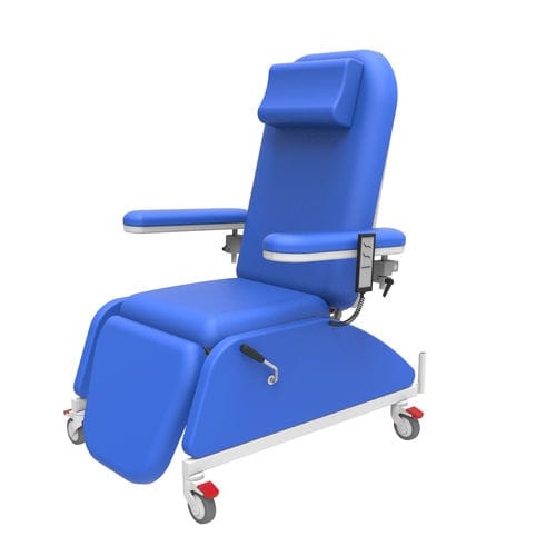 Poltrona per prelievo di sangue elettrica - PY-YD-810 - Nanning Passion Medical Equipment - a 3 sezioni / con rotelle