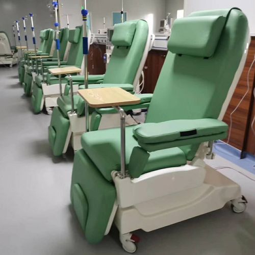 Poltrona per prelievo di sangue elettrica - PY-YD-310 - Nanning Passion Medical Equipment - a 3 sezioni / con rotelle / ad altezza regolabile