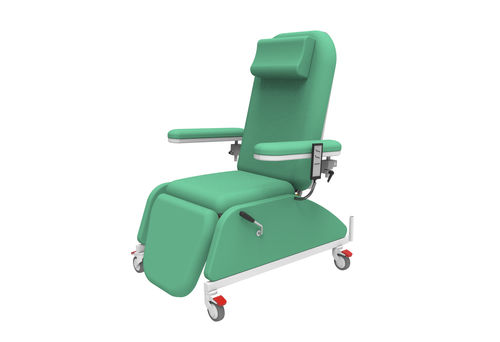 Poltrona per prelievo di sangue elettrica - PY-YD-810 - Nanning Passion Medical Equipment - a 3 sezioni / con rotelle / Trendelenburg