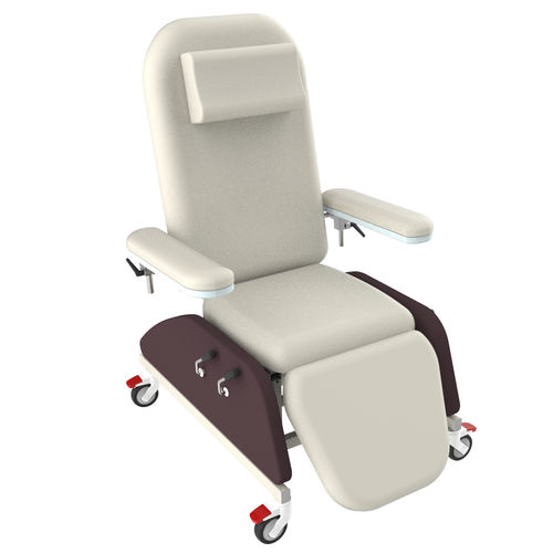 Poltrona per emodialisi manuale - PY-YS - Nanning Passion Medical Equipment - a 3 sezioni / per chemioterapia / con rotelle