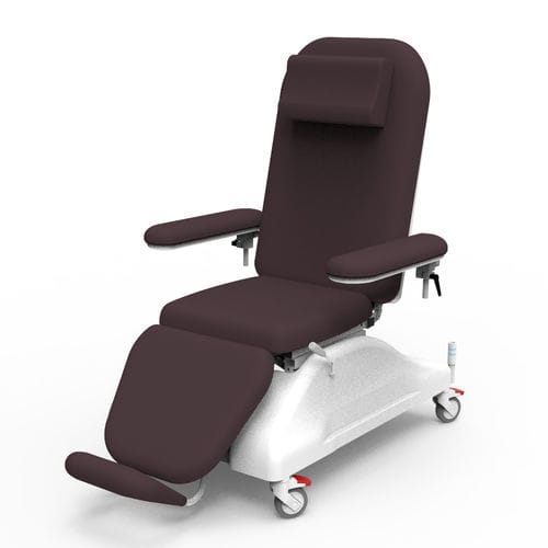 Poltrona per prelievo di sangue elettrica - PY-YD-510 - Nanning Passion Medical Equipment - a 3 sezioni / con rotelle / Trendelenburg