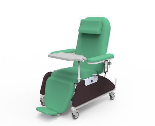 Poltrona per prelievo di sangue elettrica - PY-YD-810(upgraded) - Nanning Passion Medical Equipment - a 3 sezioni / con poggiagambe / con poggiapiedi