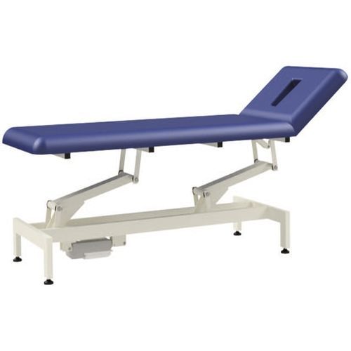 Lettino da visita manuale - 4005.010 - KIS Produkt - ad altezza regolabile / a 2 sezioni / blu