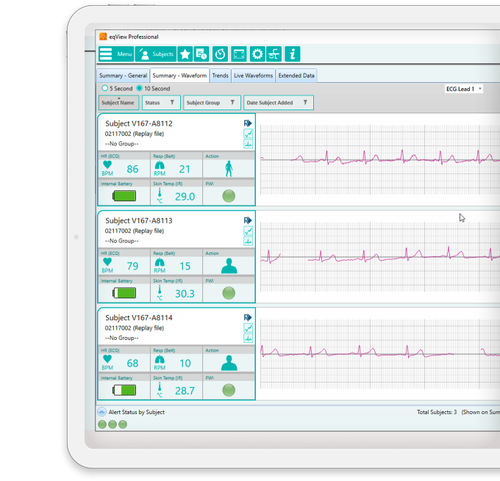 Software di analisi di dati - Equivital - di monitoraggio / didattico / di telemonitoraggio di segni vitali