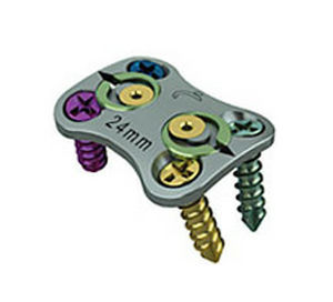 Placca per artrodesi cervicale - C-PLATE® - LDR Medical - bloccata / in metallo / 1 livello