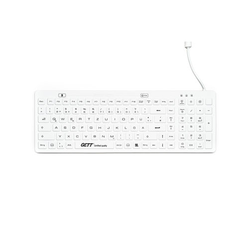 Tastiera medicale con tastierino numerico - CLEANTYPE® MEDICAL - GETT Gerätetechnik - in silicone / disinfettabile / igienica