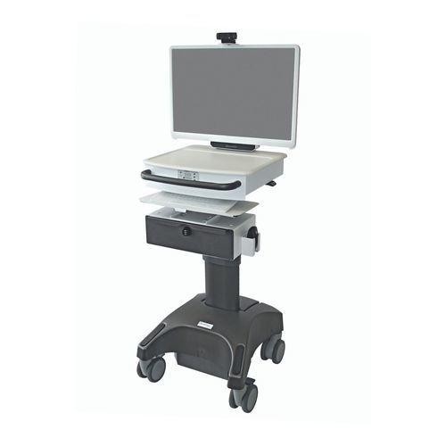 Carrello informatico medico - DCT-6LiA-LCD - Lund Industries - per computer portatile / con batteria / mobile