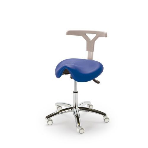 Sgabello per struttura sanitaria - Corsa - V - NAMROL - ad altezza regolabile / con schienale / a forma di sella