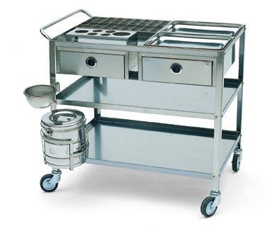Carrello per medicazione - galeno_2487-P - COREMEC GALENO srl - multifunzione / in acciaio inossidabile / con cassetti