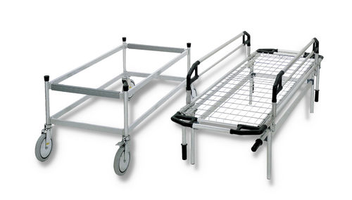 Barella con carrello da trasporto - galeno_2489-9 - COREMEC GALENO srl - manuale / 1 sezione / con estremità superiore rimovibile
