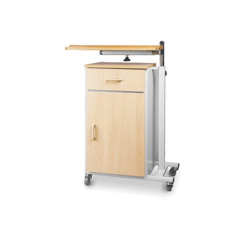 Comodino con rotelle - 10.ME.1820 - JMS Healthcare Furniture - con armadietto / con cassetti / con tavolino servitore integrato