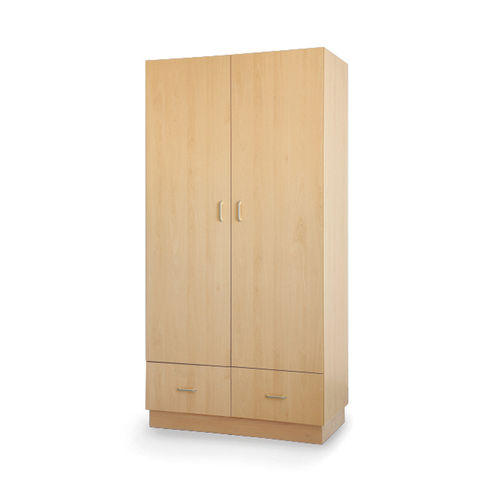 Armadio per camera di degenza - 10.AR.1150 - JMS Healthcare Furniture - con sportello / con cassetti / beige