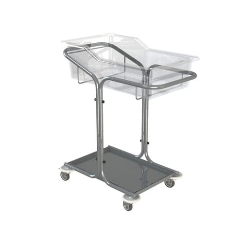 Culla pediatrica ad altezza fissa - 10.MC.7101 - JMS Healthcare Furniture - con rotelle / con scomparti / in acciaio inossidabile
