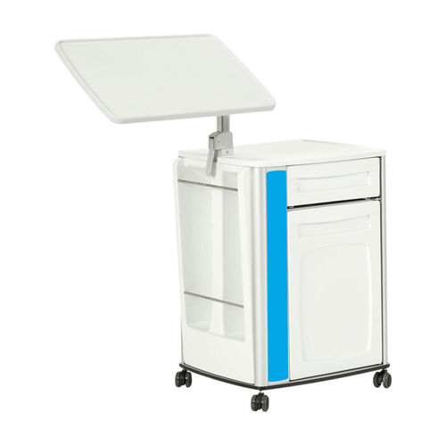 Comodino con rotelle - 10.ME.1822 - JMS Healthcare Furniture - con tavolino servitore integrato