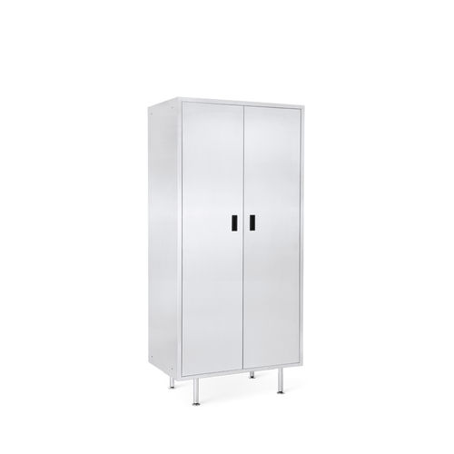 Armadio per ospedale - 10.1140.A.3040 - JMS Healthcare Furniture - con sportello / in acciaio inossidabile / grigio