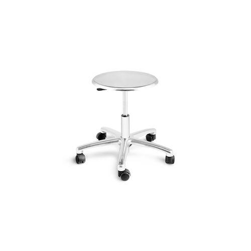 Sgabello per struttura sanitaria - 10.AD.1409.I - JMS Healthcare Furniture - ad altezza regolabile / con rotelle / grigio