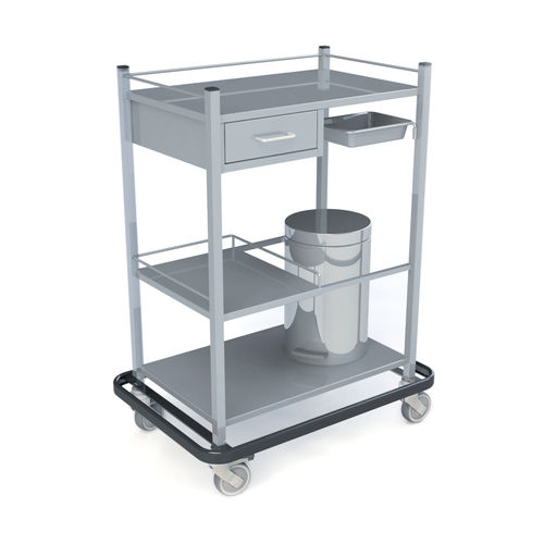 Carrello medico - 10.CR.1515 - JMS Healthcare Furniture - per uso generale / per medicazione / in acciaio inossidabile