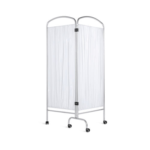Paravento medicale con rotelle - 10.BI.1204 - JMS Healthcare Furniture - pieghevole / 2 pannelli / con tendina