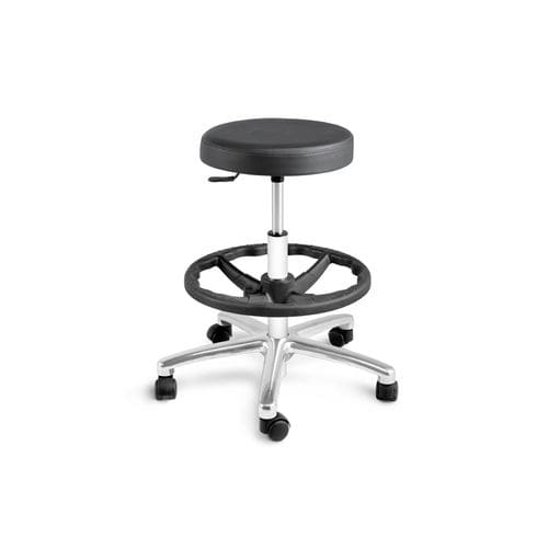 Sgabello per struttura sanitaria - 10.AD.1409.D - JMS Healthcare Furniture - ad altezza regolabile / con poggiapiedi / con rotelle