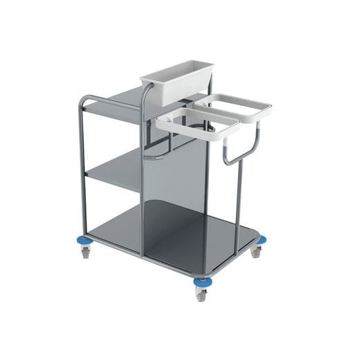 Carrello medico - 10.E.0489 - JMS Healthcare Furniture - per uso generale / di trasporto / in acciaio inossidabile
