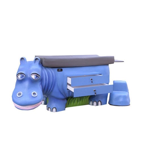 Lettino da visita pediatrico - Zoopal Hippo - PediaPals - manuale / con scomparti / a sezione unica