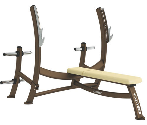 Panca per esercizi muscolari piatta - Free Weights - Cybex - con rastrelliera per bilancieri