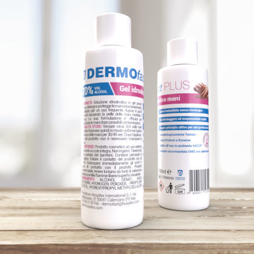 Soluzione idroalcolica 70% - DERMOfast PLUS 100 - Hospitex International - 5000 mL / 250 mL