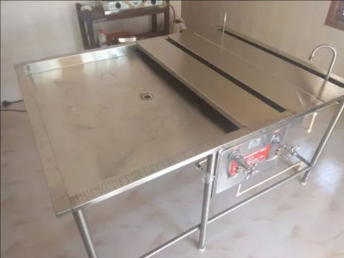 Tavolo per necropsia - Span Surgical - rettangolare / con lavandino / in acciaio inossidabile