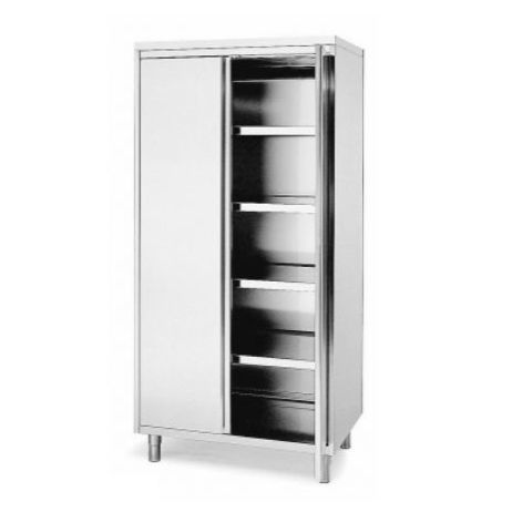 Armadio contenitore - ARMOIRES - Elcya - con ripiano / in acciaio inossidabile / 2 porte