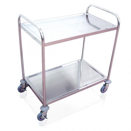 Carrello per uso generale - Elcya - per trattamenti / 2 vassoi / mobile