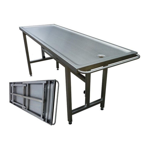 Tavolo per imbalsamazione in acciaio inossidabile - MSGP - Mortuary Solutions - pieghevole