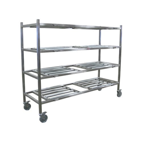Rack di stoccaggio per barelle mortuarie - 7011-4SL - Mortech Manufacturing - in acciaio inossidabile
