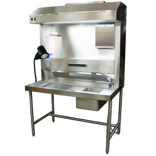 Workstation da laboratorio per macroscopia - GL115 - Mortech Manufacturing - da terra / con lavandino