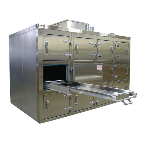 Cella mortuaria frigorifera per barelle mortuarie - 1036-R119 - Mortech Manufacturing - 12 salme / a carico frontale