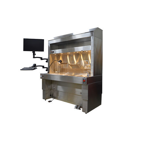 Workstation da laboratorio per macroscopia - GL100 - Mortech Manufacturing - da terra / con lavandino / con ventilazione discendente