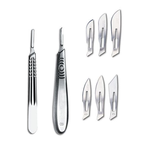 Bisturi con impugnatura in metallo - 2230 - Embalmers Supply Company - a lama intercambiabile