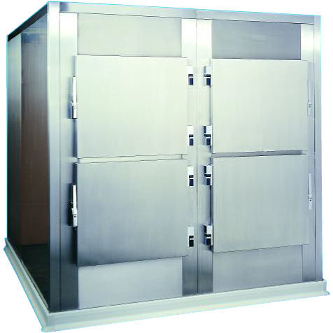 Cella mortuaria frigorifera per barelle mortuarie - KBC4 series - Kenyon - 4 salme / a carico frontale / con porta