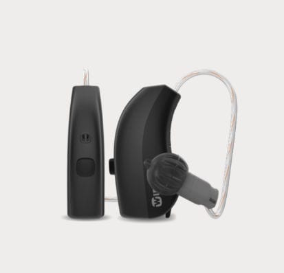 Audioprotesi RIC - 312 D - Widex - con controllo remoto / blu / marrone