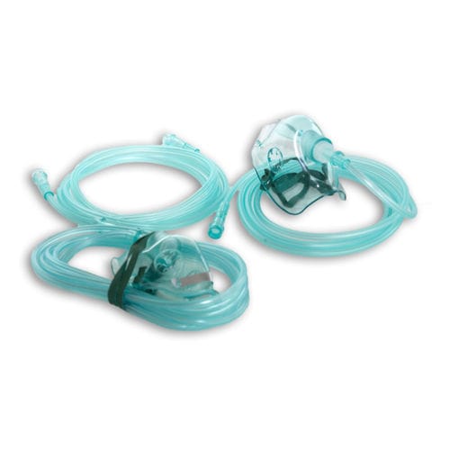 Maschera per ossigenoterapia a concentrazione media - 11914020304 - Securmed - trasparente