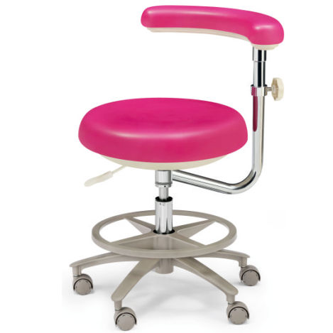 Sgabello per studio odontoiatrico - GD-DTS08  - Foshan Gladent Medical Instrument Co.,Ltd - ad altezza regolabile / con schienale / con rotelle